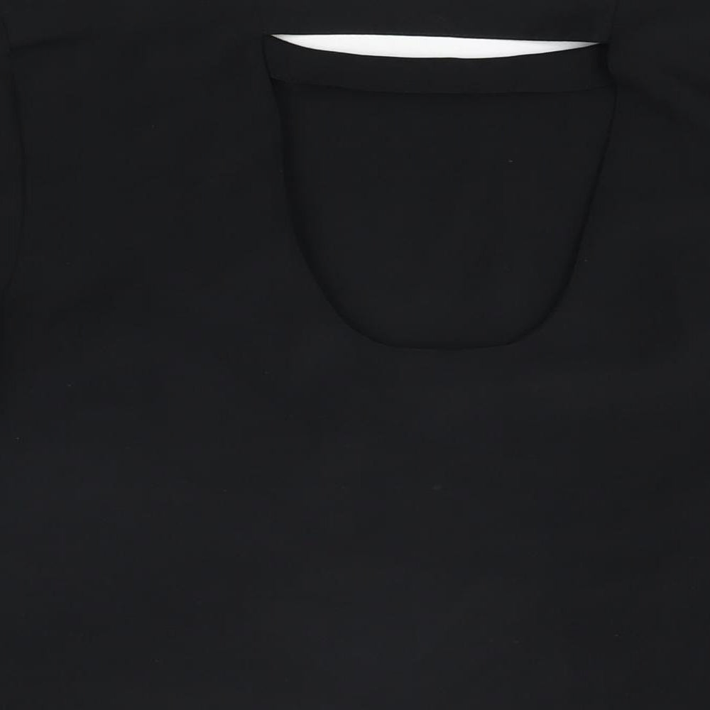 Womens UK Size 8 Topshop Black Basic Blouse
