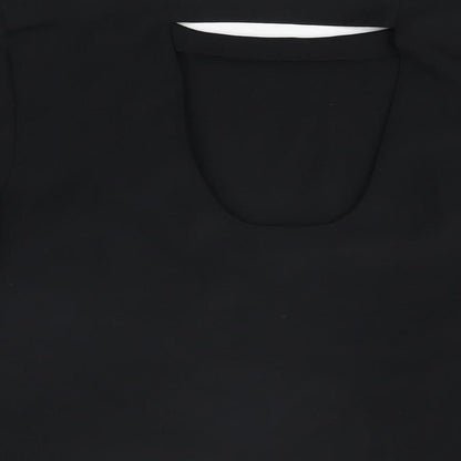 Womens UK Size 8 Topshop Black Basic Blouse