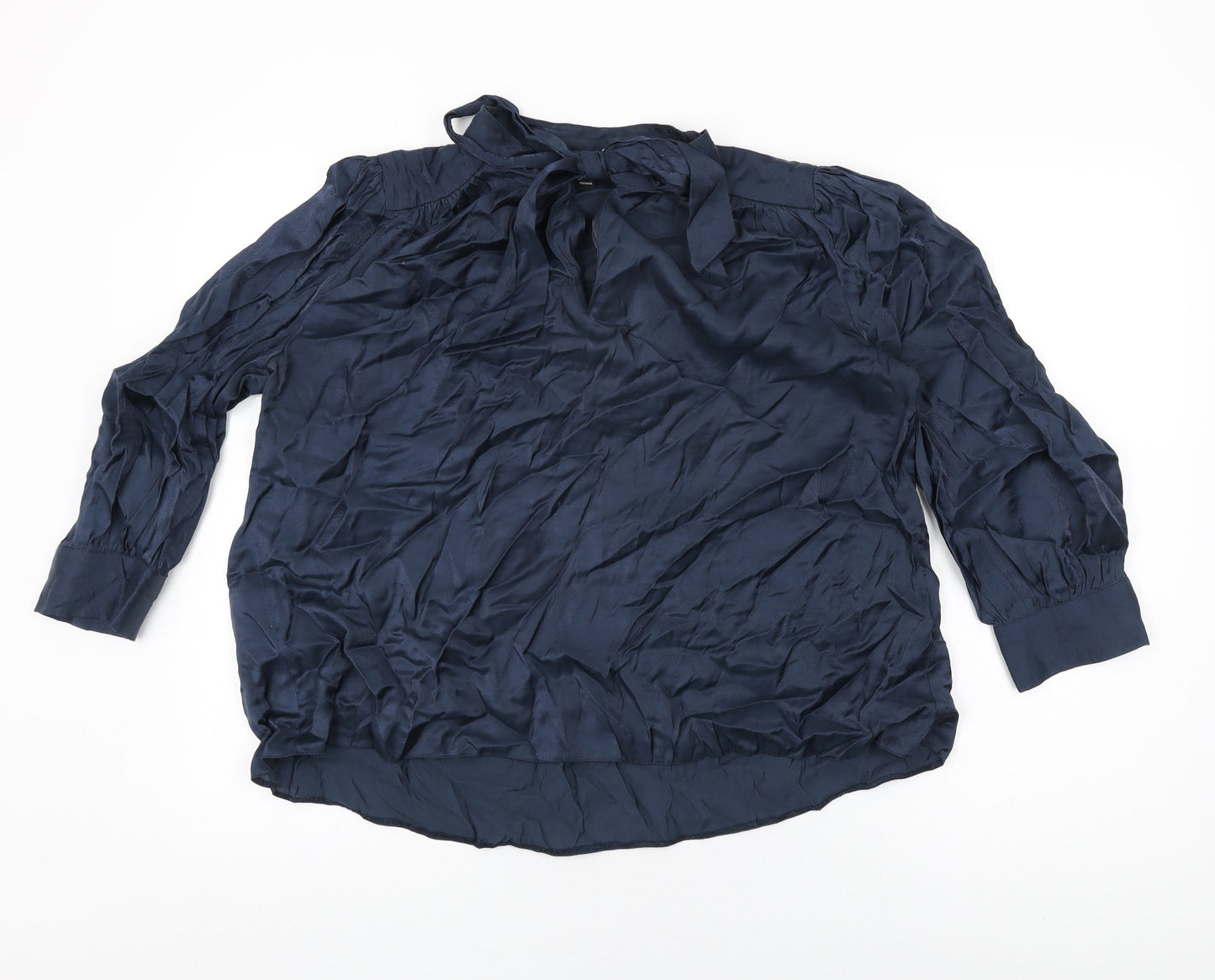 Womens UK Size 12 River Island Blue Basic Blouse
