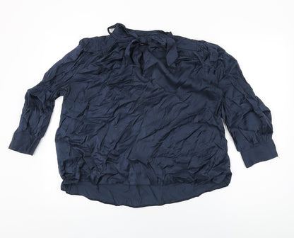 Womens UK Size 12 River Island Blue Basic Blouse