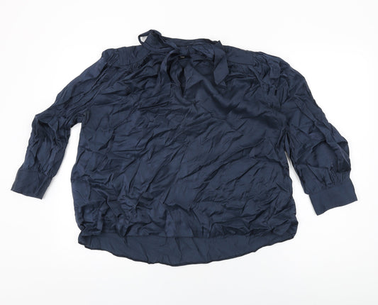 Womens UK Size 12 River Island Blue Basic Blouse