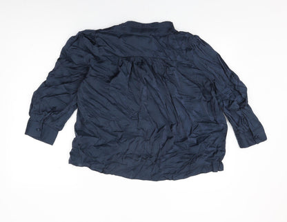 Womens UK Size 12 River Island Blue Basic Blouse