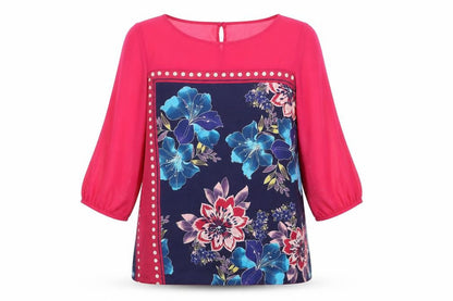 Womens UK Size 18 Amaryllis Pink Basic Blouse