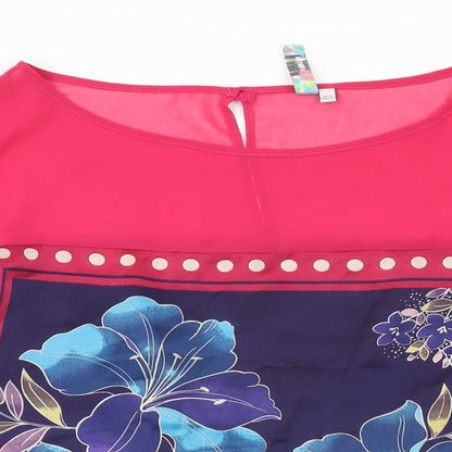 Womens UK Size 18 Amaryllis Pink Basic Blouse