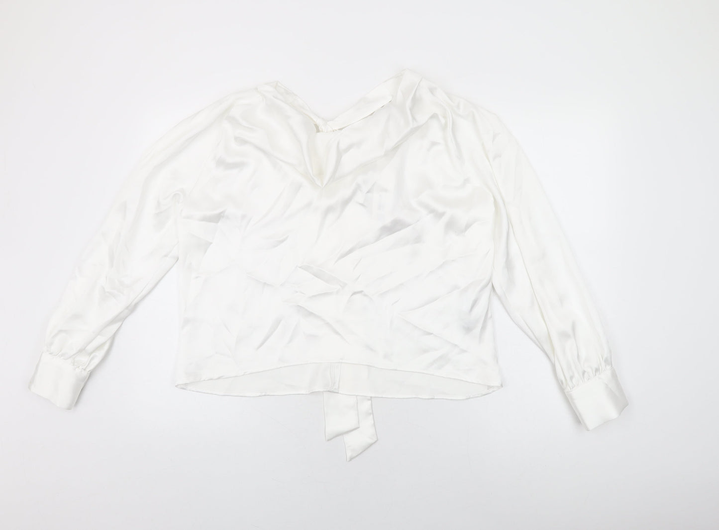 Womens UK Size M Zara White Basic Blouse