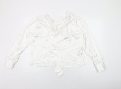 Womens UK Size M Zara White Basic Blouse