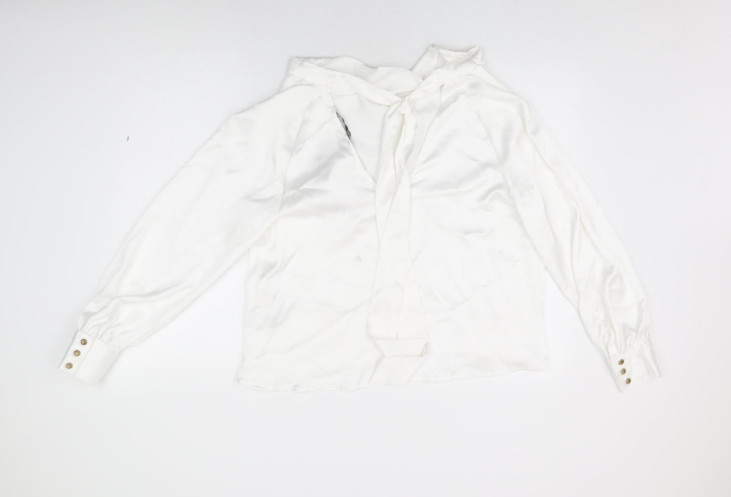 Womens UK Size M Zara White Basic Blouse