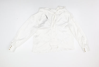 Womens UK Size M Zara White Basic Blouse