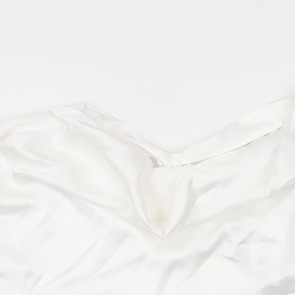 Womens UK Size M Zara White Basic Blouse