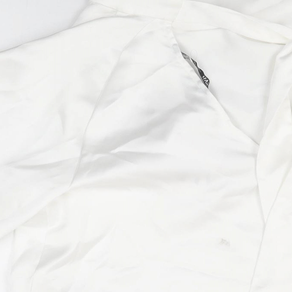 Womens UK Size M Zara White Basic Blouse