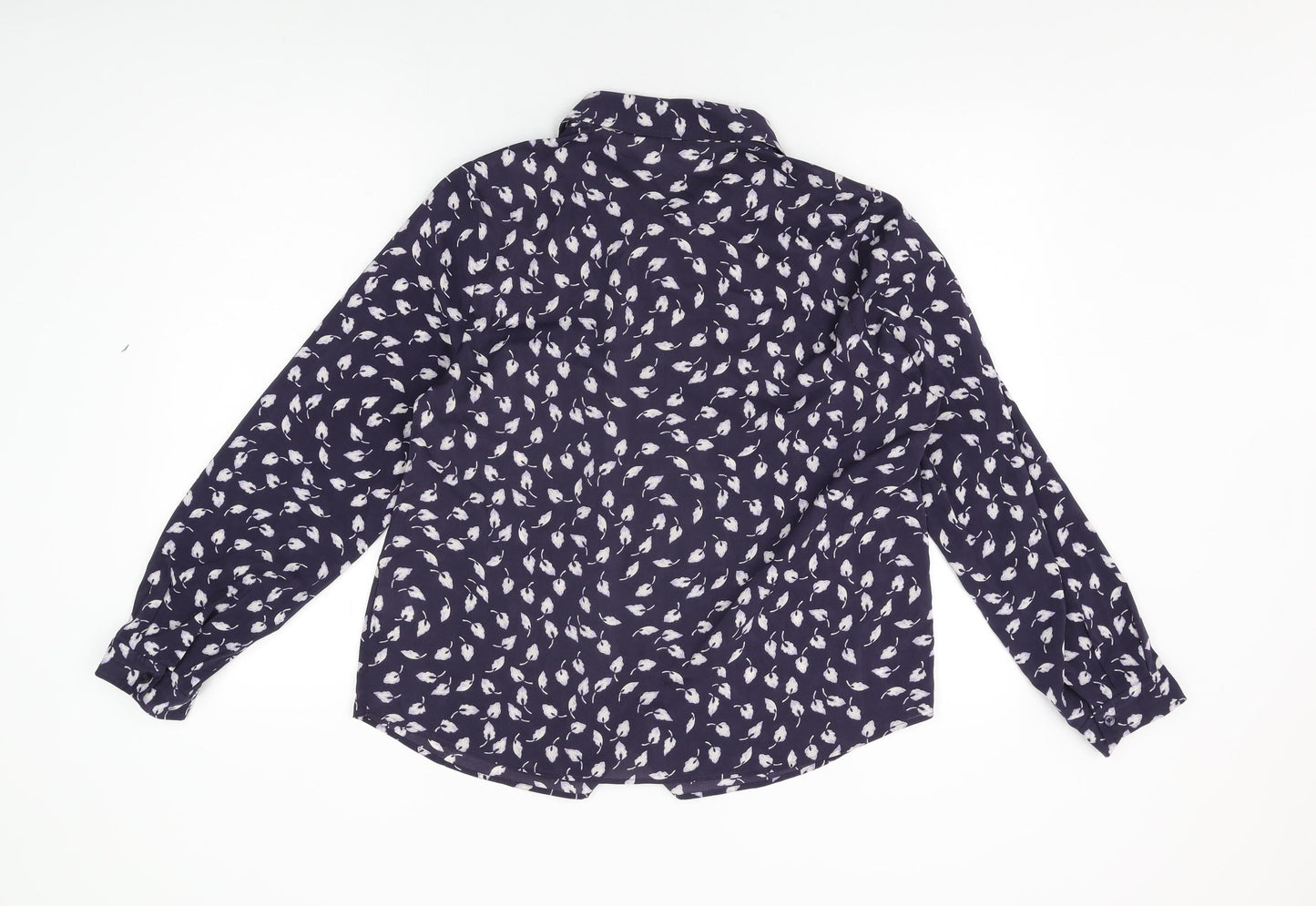 Womens UK Size 14 Marks and Spencer Blue Basic Button-Up