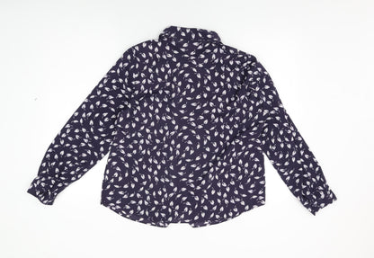 Womens UK Size 14 Marks and Spencer Blue Basic Button-Up
