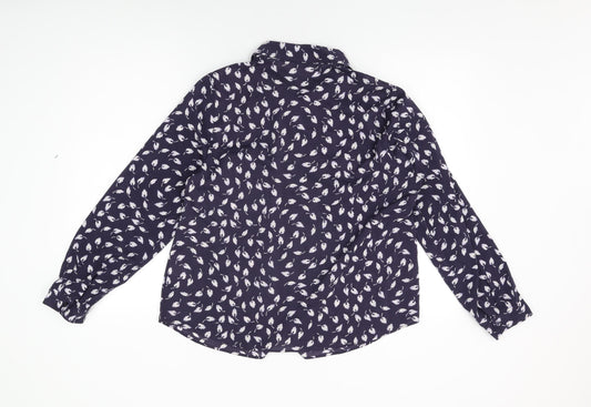 Womens UK Size 14 Marks and Spencer Blue Basic Button-Up