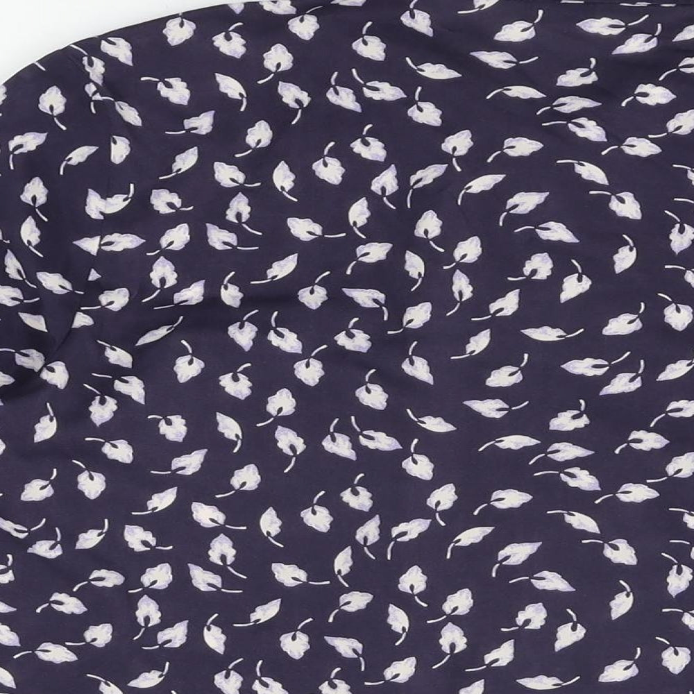 Womens UK Size 14 Marks and Spencer Blue Basic Button-Up