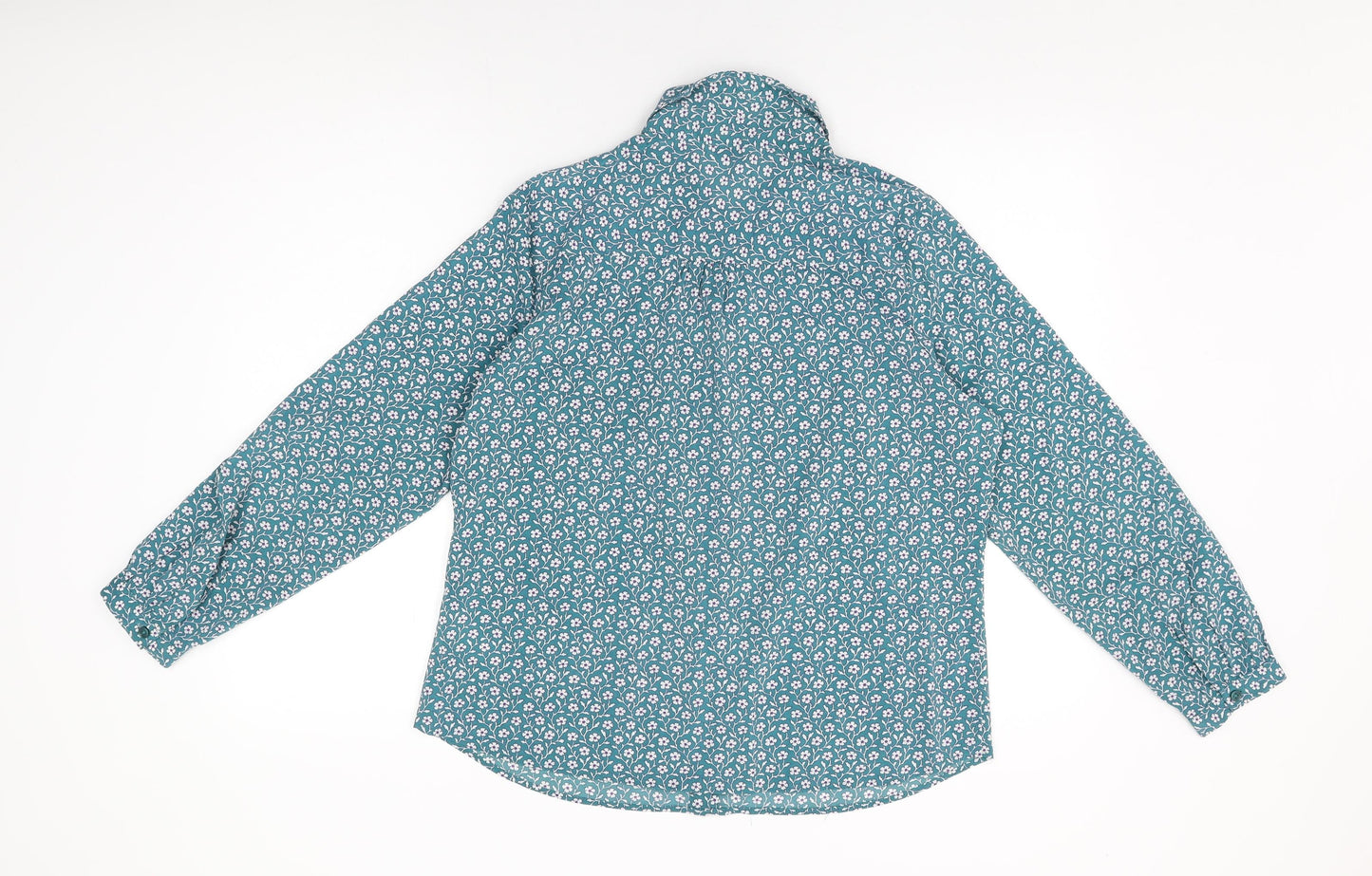 Womens UK Size 14 Marks and Spencer Blue Basic Button-Up