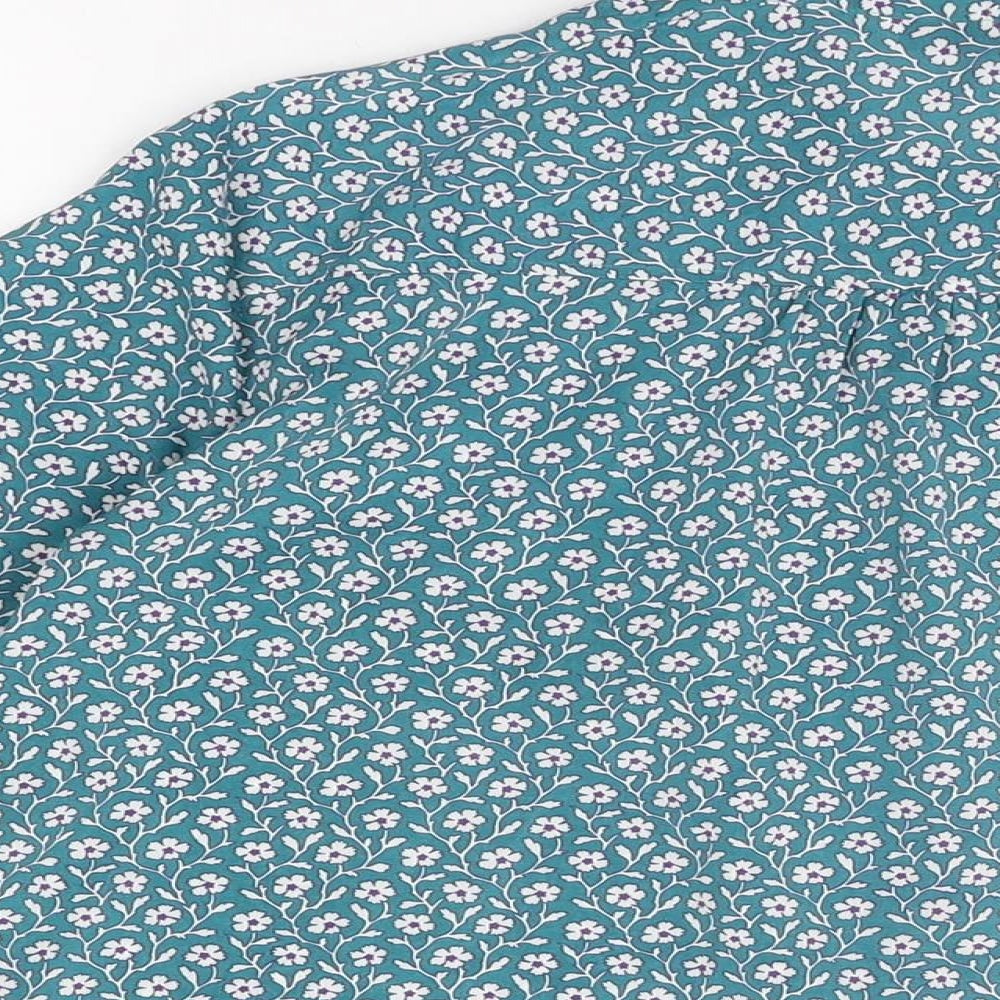 Womens UK Size 14 Marks and Spencer Blue Basic Button-Up