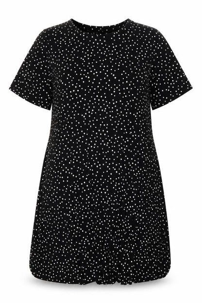 Debenhams Womens Black Polka Dot Polyester Shift Size 22 Round Neck Pullover