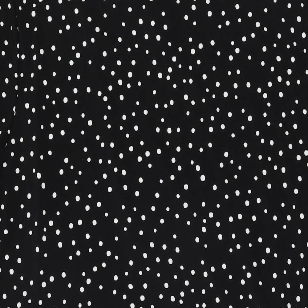 Debenhams Womens Black Polka Dot Polyester Shift Size 22 Round Neck Pullover