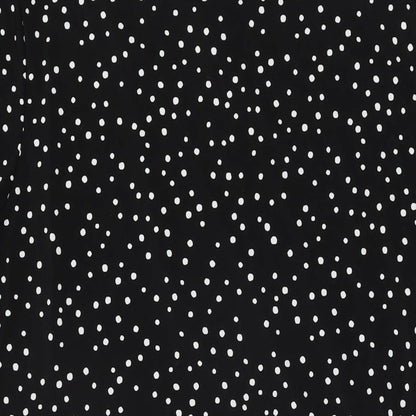 Debenhams Womens Black Polka Dot Polyester Shift Size 22 Round Neck Pullover
