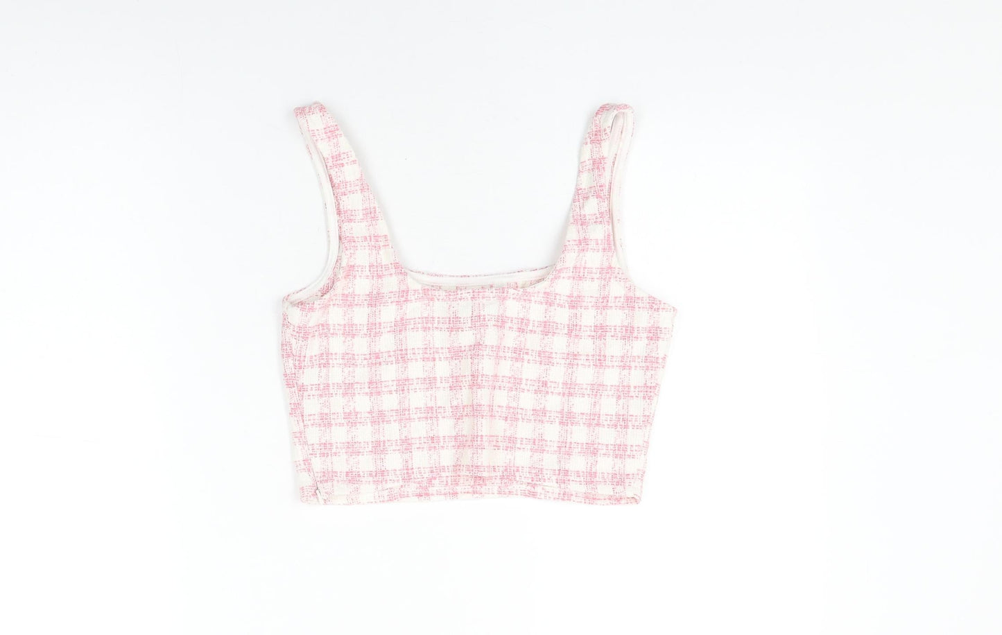 Womens UK Size 8 ASOS Pink Cropped T-Shirt