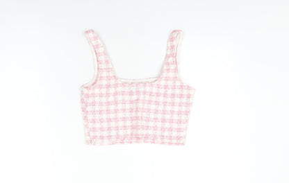 Womens UK Size 8 ASOS Pink Cropped T-Shirt