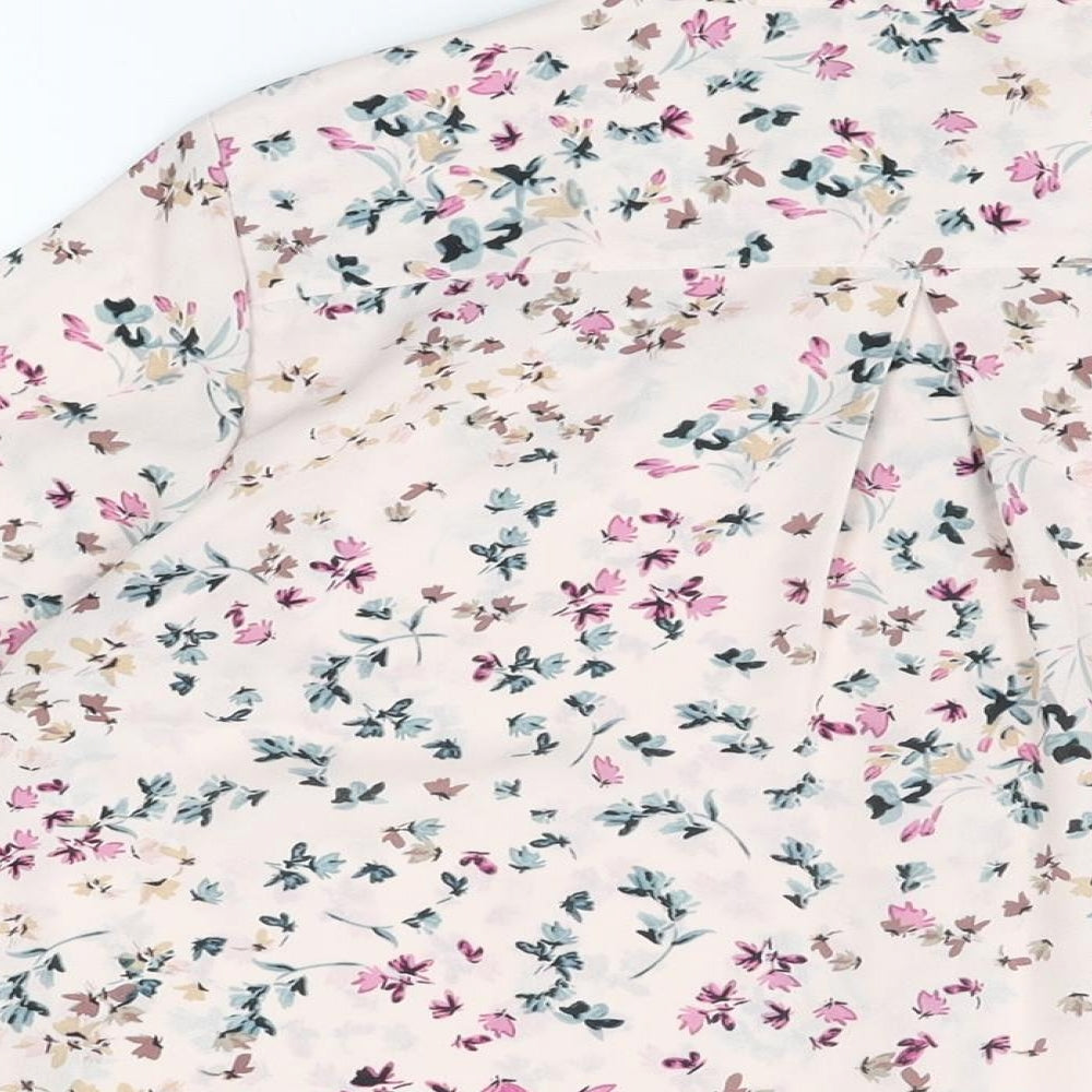 Womens UK Size 12 Marks and Spencer Pink Basic Button-Up