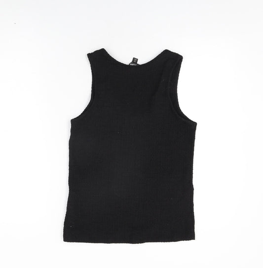 Womens UK Size 8 NEXT Black Basic T-Shirt
