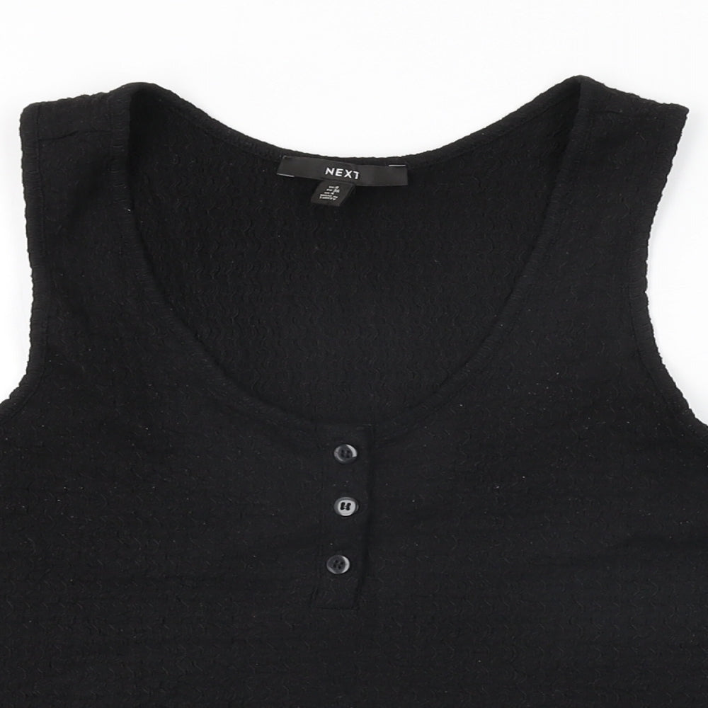 Womens UK Size 8 NEXT Black Basic T-Shirt