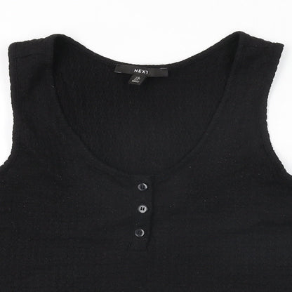 Womens UK Size 8 NEXT Black Basic T-Shirt