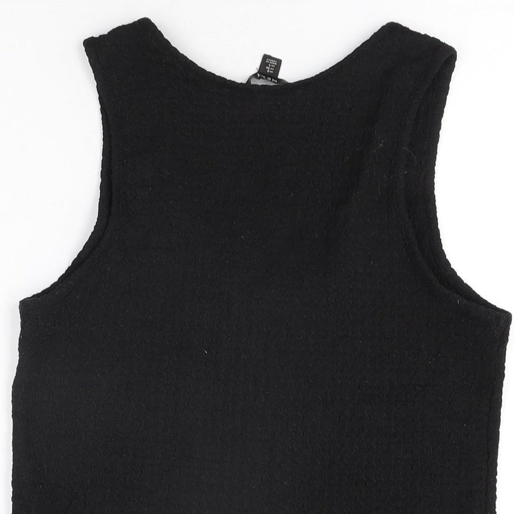 Womens UK Size 8 NEXT Black Basic T-Shirt