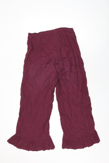 Womens UK Size 10 Glamorous Regular Fit  Purple Trousers