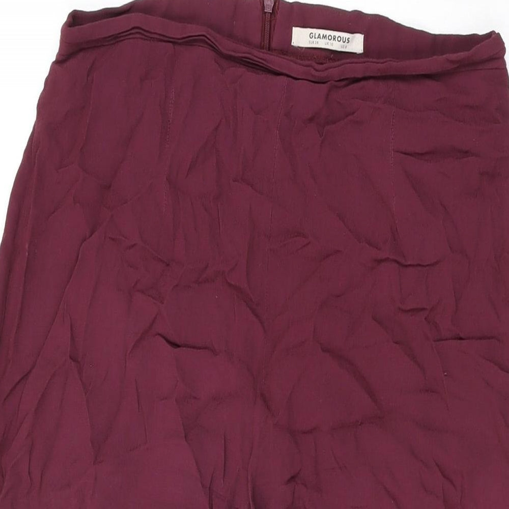 Womens UK Size 10 Glamorous Regular Fit  Purple Trousers
