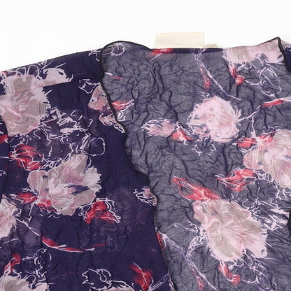 Womens UK Size S Adini Blue Kimono T-Shirt
