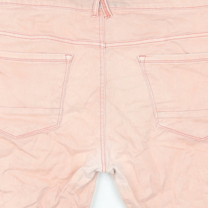 Denim & Co. Mens Pink Cotton Bermuda Shorts Size 38 in L11 in Regular Button