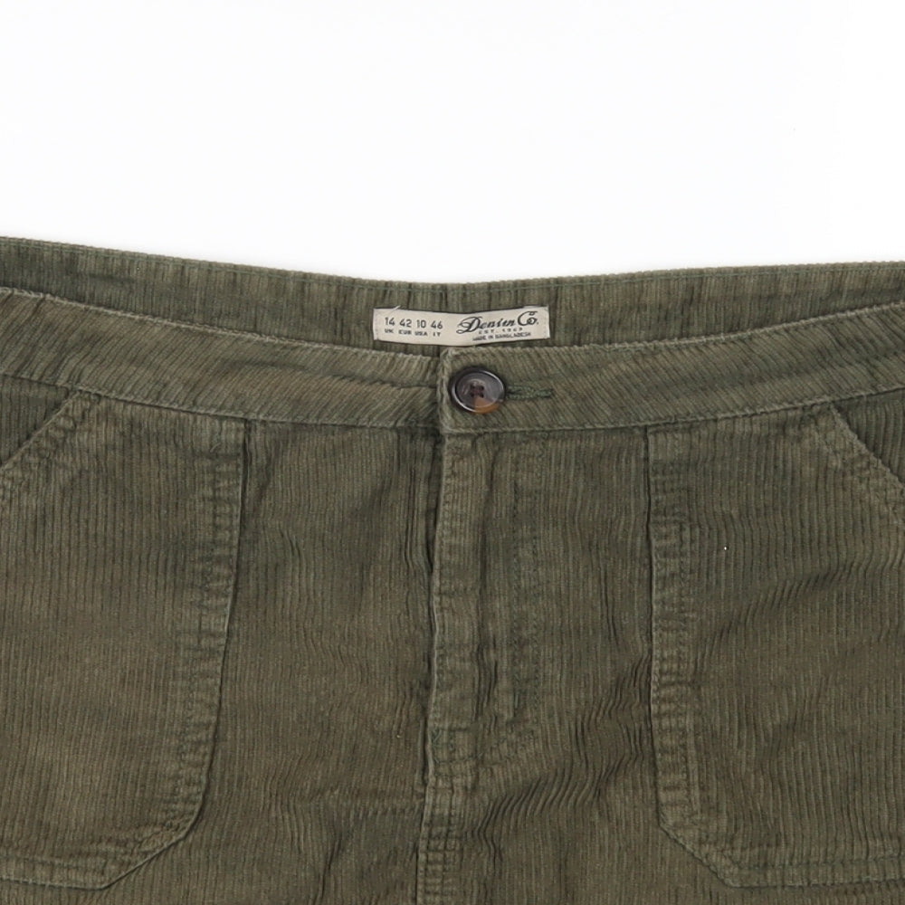 Womens UK Size 14 Denim & Co. A-Line Corduroy Skirt