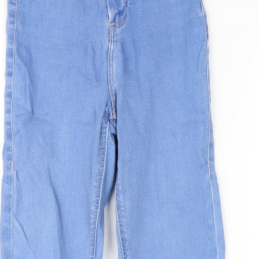 Topshop Womens Blue Cotton Skinny Jeans Size 25 in L32 in Regular Zip