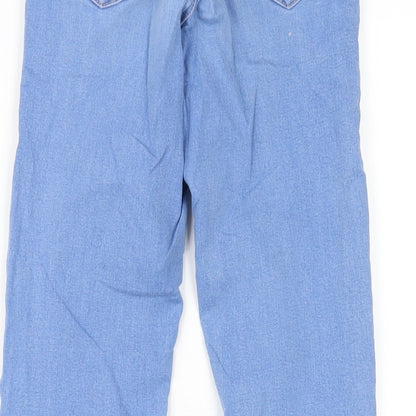 Topshop Womens Blue Cotton Skinny Jeans Size 25 in L32 in Regular Zip