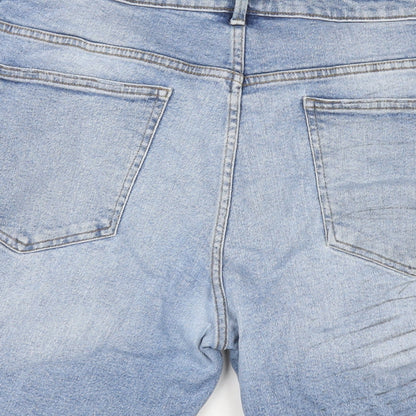 Denim & Co. Mens Blue Cotton Bermuda Shorts Size 38 in L11 in Regular Button