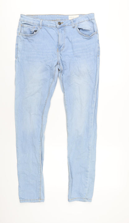 Denim & Co. Mens Blue Cotton Skinny Jeans Size 36 in L32 in Regular Zip