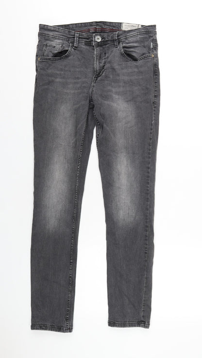 Mens UK Size 31 in TOM TAILOR Slim Fit Straight Grey Jeans