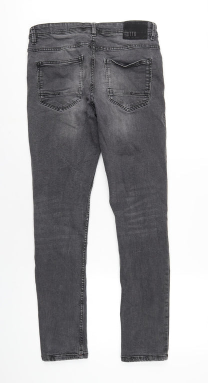 Mens UK Size 31 in TOM TAILOR Slim Fit Straight Grey Jeans