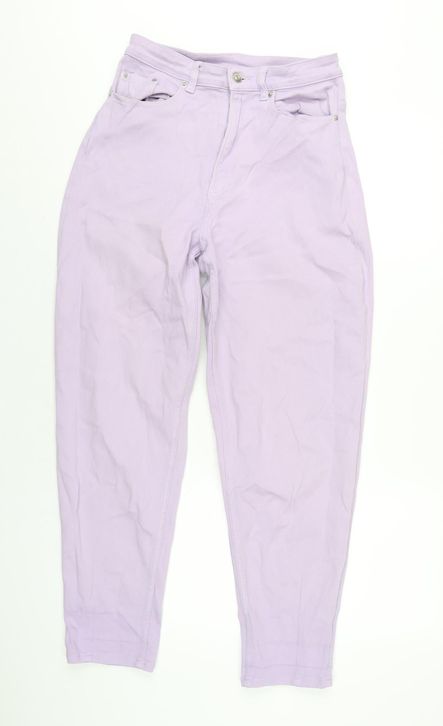Womens UK Size 10 H&M Regular Fit Mom Purple Jeans