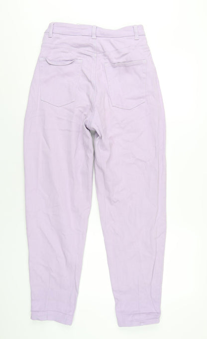 Womens UK Size 10 H&M Regular Fit Mom Purple Jeans