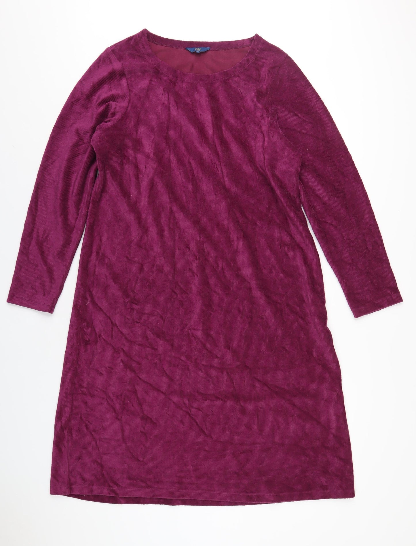 Cotton Traders Womens Purple Polyester A-Line Size 18 Round Neck Pullover