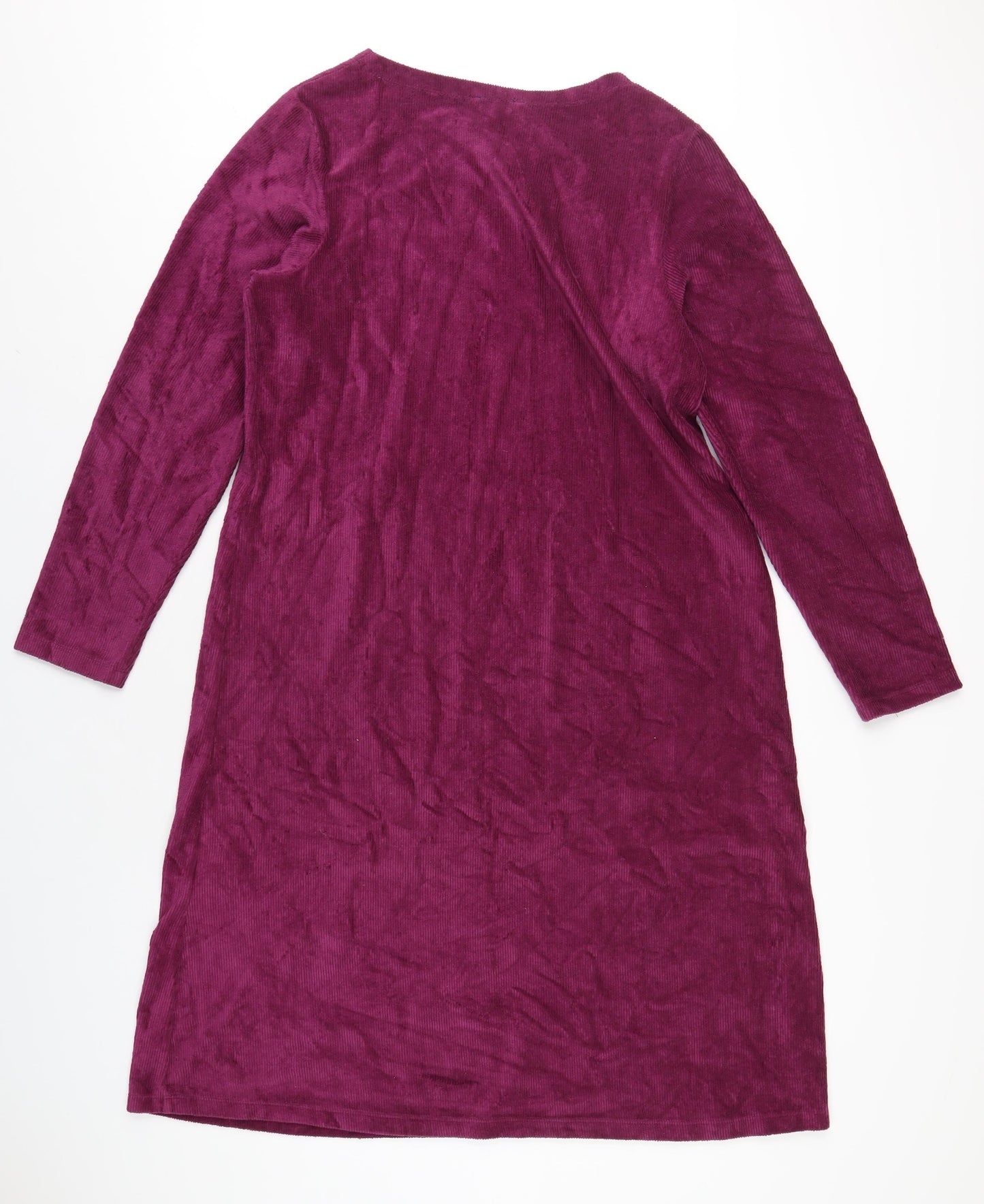 Cotton Traders Womens Purple Polyester A-Line Size 18 Round Neck Pullover