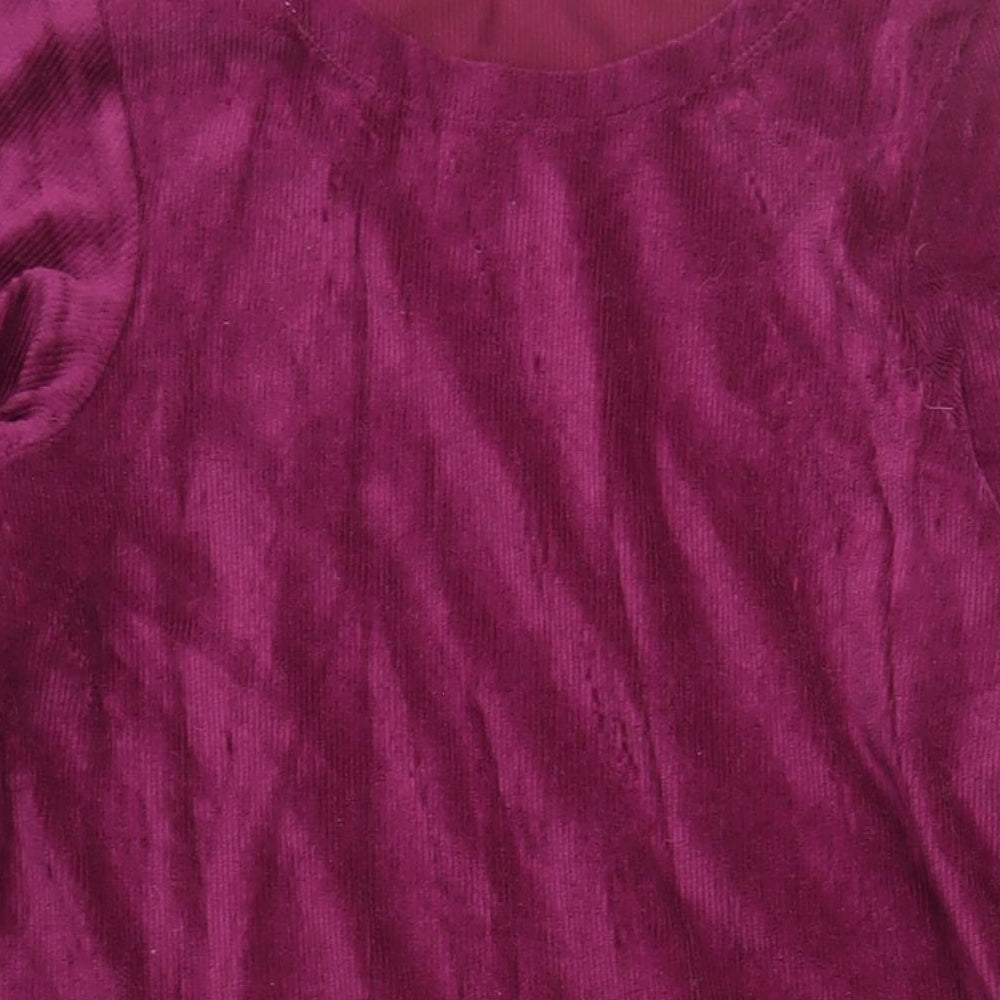 Cotton Traders Womens Purple Polyester A-Line Size 18 Round Neck Pullover