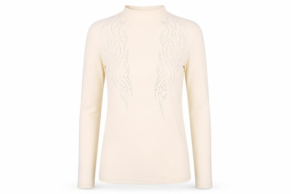 ASOS Womens Beige Polyester Bodycon Size M Mock Neck Pullover