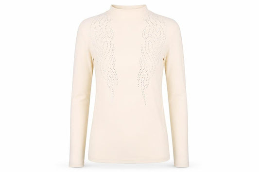 ASOS Womens Beige Polyester Bodycon Size M Mock Neck Pullover