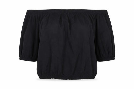 Marks & Spencer Womens Black Cotton Basic T-Shirt Size 16 One Shoulder