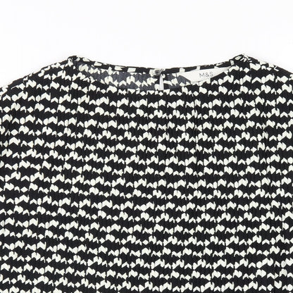 Womens UK Size 12 Marks and Spencer Black Basic T-Shirt